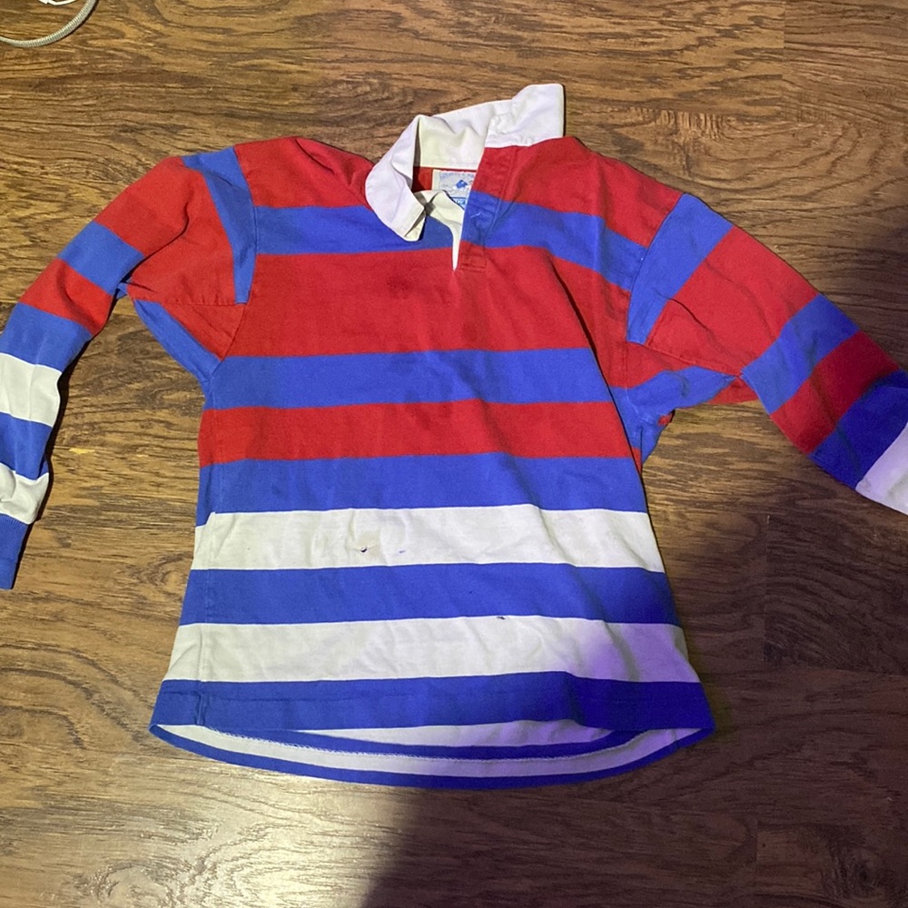 Red nd white shirt